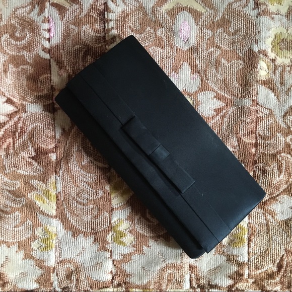 Carolyne Barton black silk bag, convertible clutch - Picture 6 of 8